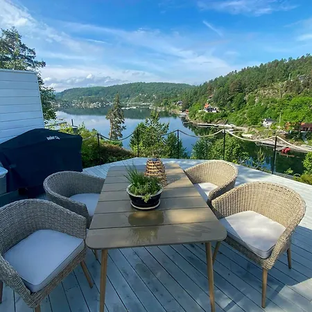 Waterside With Boat Slips On The Oslofjord Nordre Frogn